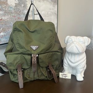 Prada Green Nylon Backpack